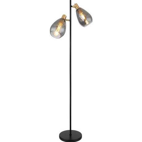 mutoni Lampadaire Fanni métal noir mat 2xE27  