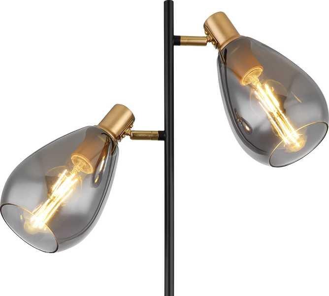 mutoni Lampadaire Fanni métal noir mat 2xE27  