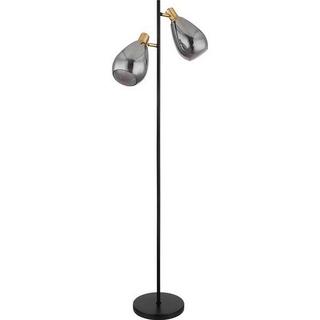 mutoni Lampadaire Fanni métal noir mat 2xE27  