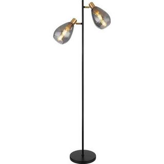 mutoni Lampadaire Fanni métal noir mat 2xE27  