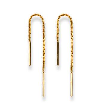 Clous d'oreilles or jaune 750, 57mm