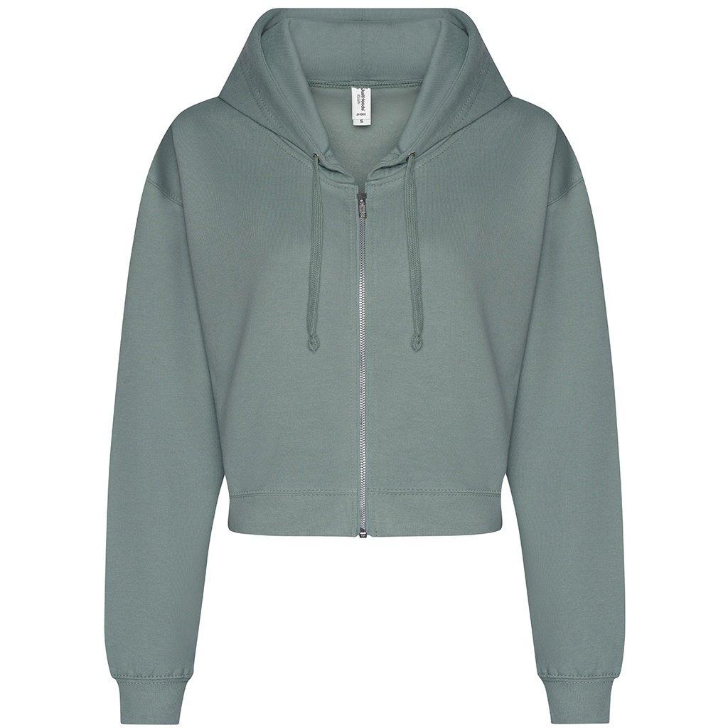 Image of Just Hoods Kapuzenpullover, Kurz Geschnitten Damen Grün XL