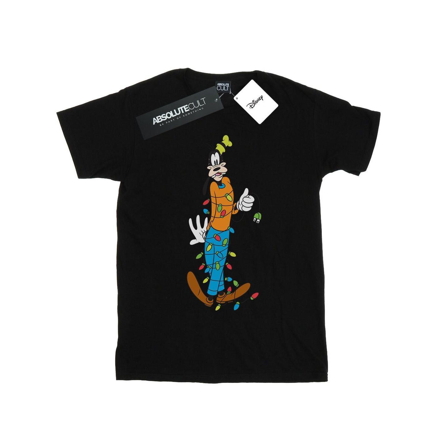 Image of Goofy Christmas Lights Tshirt Herren Schwarz XL