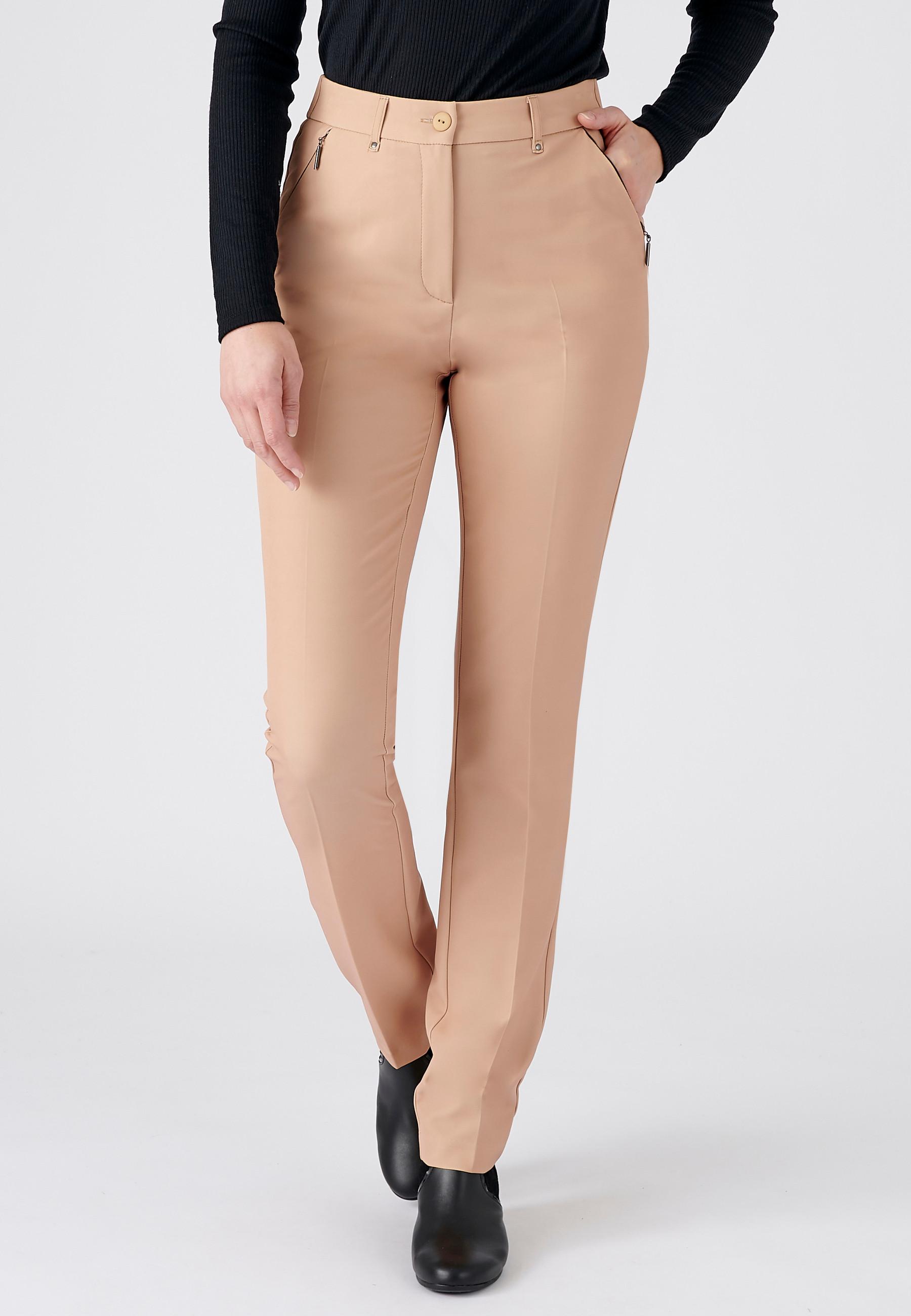 Image of Hose Mit Reißverschlusstaschen, Perfect Fit By . Damen Braun 42