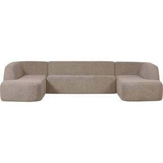 mutoni Sofa Sloping U-förmig Chenille natur meliert 339x225  