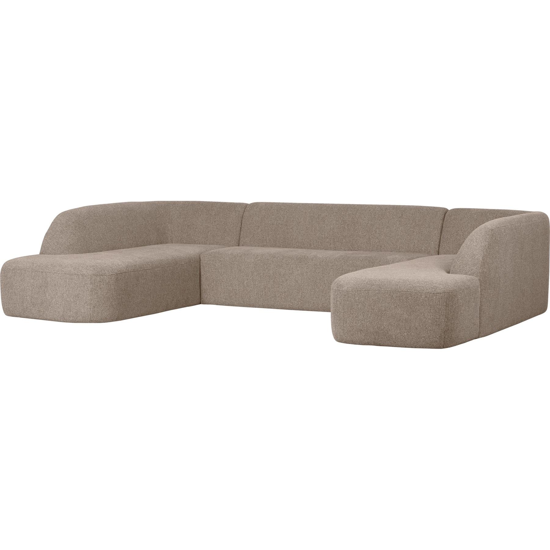 Image of Sofa Sloping U-förmig Chenille natur meliert 339x225 Sofa Sloping U-förmig Chenille natur meliert 339x225