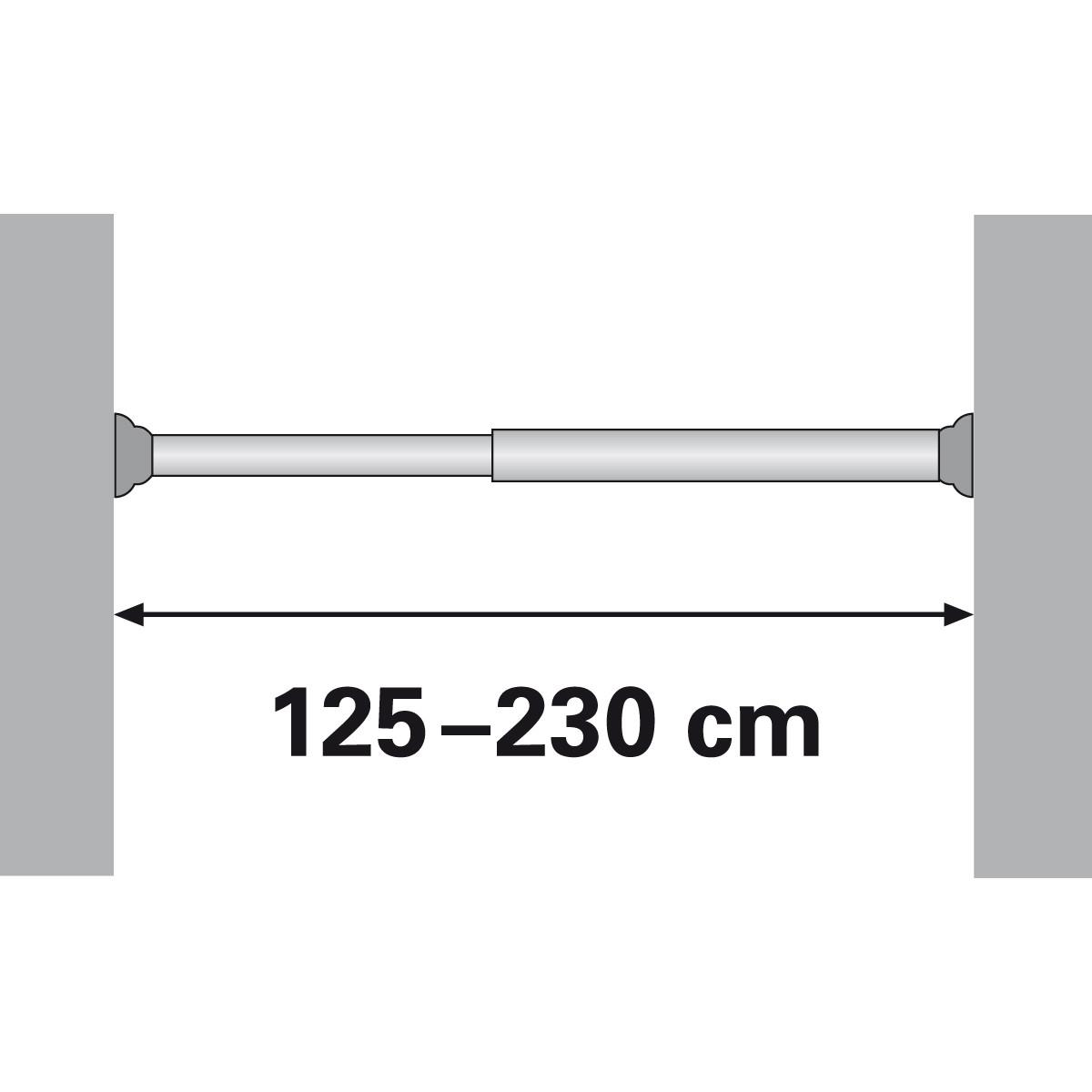 diaqua Duschvorhangstange Basic weiss  