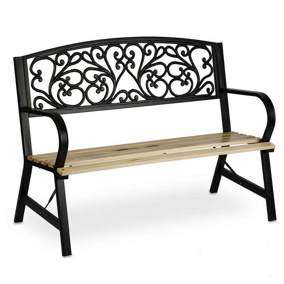 B2X Gartenbank mit Rückenlehne 122 x 88,5 x 55,5 cm Ivy Sofa  