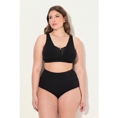 Ulla Popken  Bralette, Spitzeneinsatz, ohne Bügel, Cup C - E 