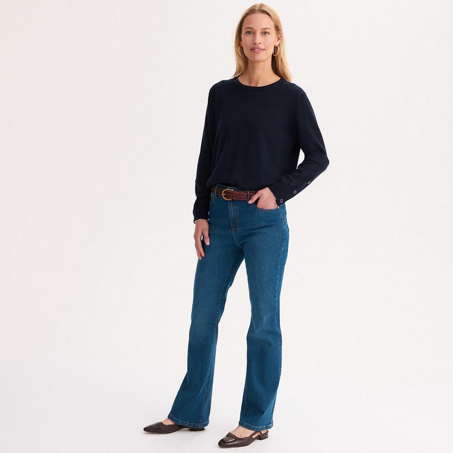 La Redoute Collections Pull col rond en fine maille  