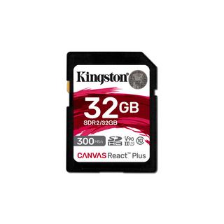 KINGSTON TECHNOLOGY  Kingston Technology 32GB Canvas React Plus SDHC UHS-II 300R/260W U3 V90 for Full HD/4K/8K 