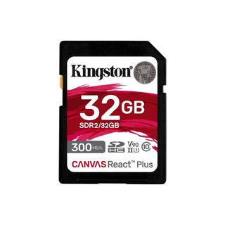 KINGSTON TECHNOLOGY  Kingston Technology 32GB Canvas React Plus SDHC UHS-II 300R/260W U3 V90 for Full HD/4K/8K 