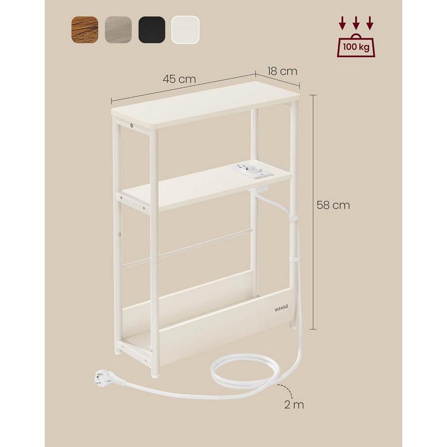 Songmics Beistelltisch mit Ladefunktion  