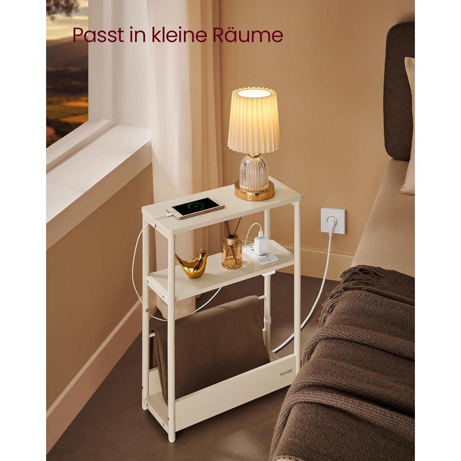 Songmics Beistelltisch mit Ladefunktion  