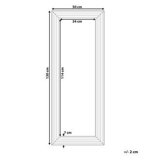 Beliani Miroir en Matière synthétique Moderne CHATAIN  