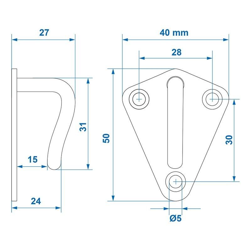Pricenet Seilhaken Metall 40x45mm geschweißt  