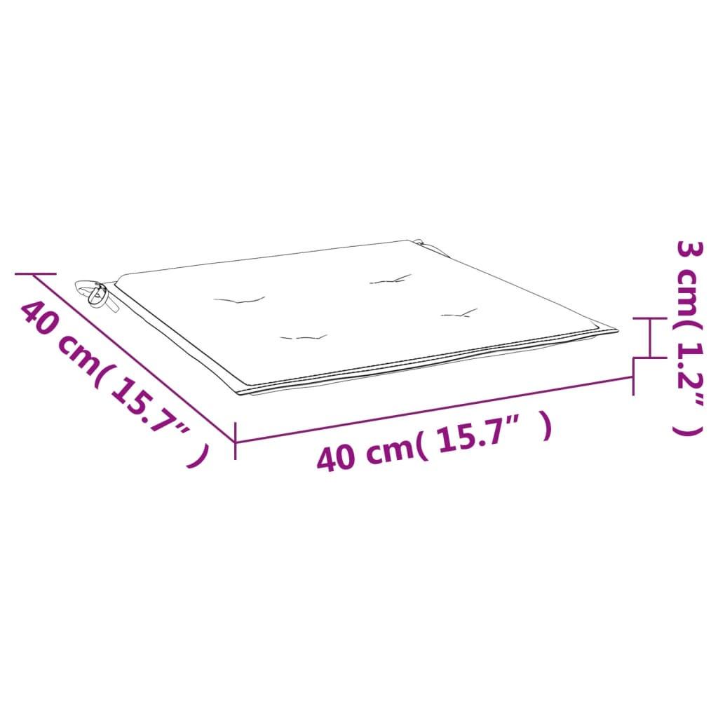 VidaXL Gartenstuhl-Kissen 4 Stk. 40x40x3 cm Stoff  