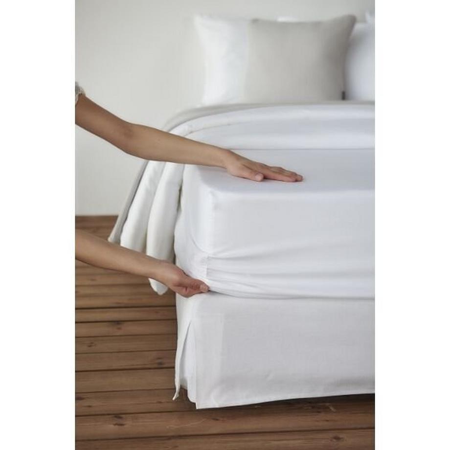 Living Home Uni Satin Drap de lit  