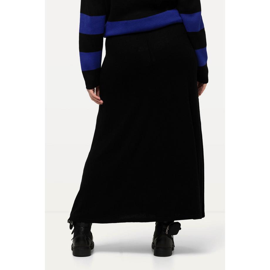 Ulla Popken Jupe Midi Tricotée Ligne A Ceinture Élastique Maille Fine  