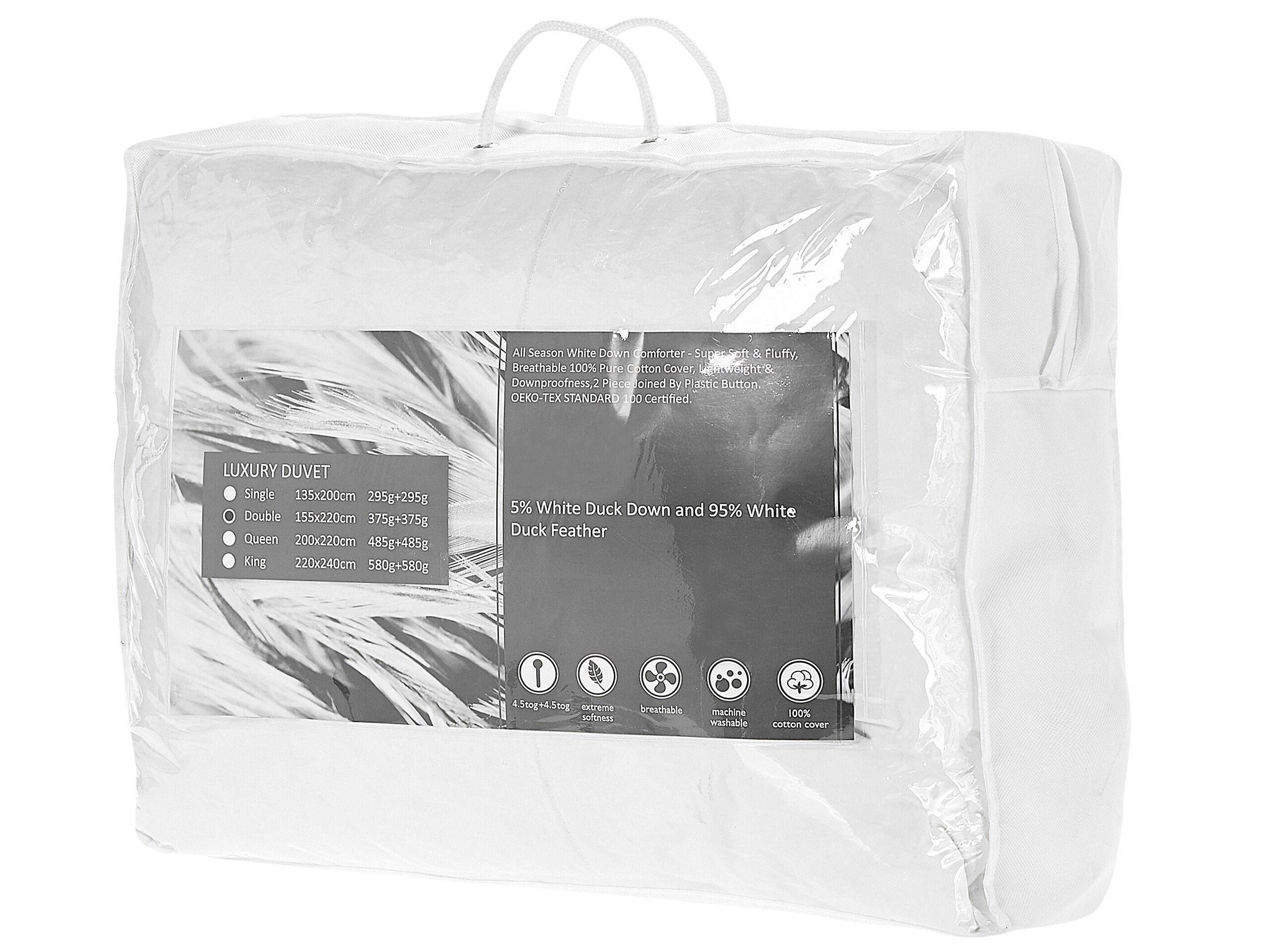 Beliani Couette double épaisseur toutes saisons en Coton ciré SERRATO  