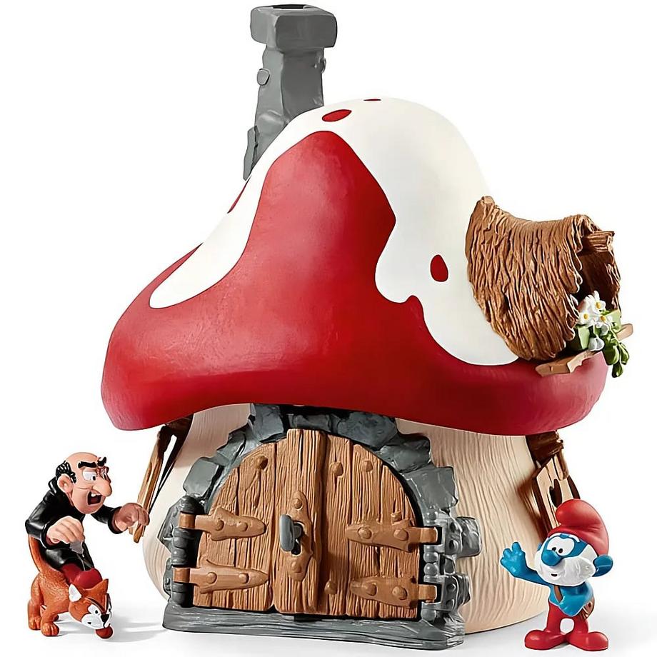Schleich  Die Schlümpfe Schlumpf Haus mit 2 Figuren 