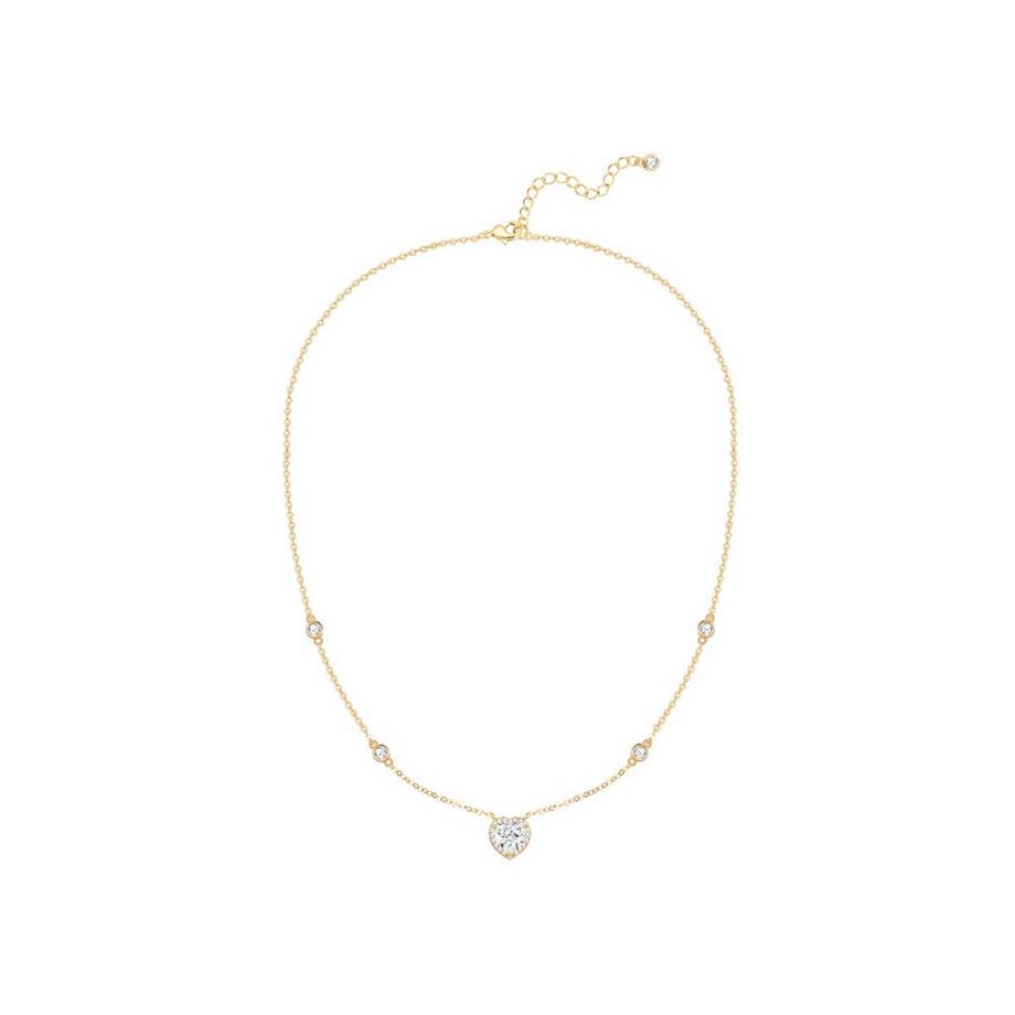Lulu & Jane  Collier Cœur Laiton Zircon 