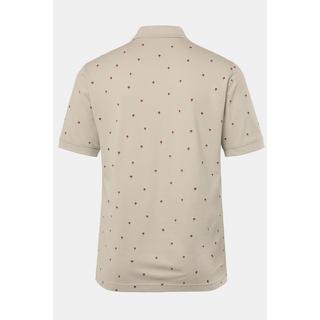 JP1880  Maglia polo di piqué con mezze maniche e stampa minimalista, fino alla tg. 8XL 