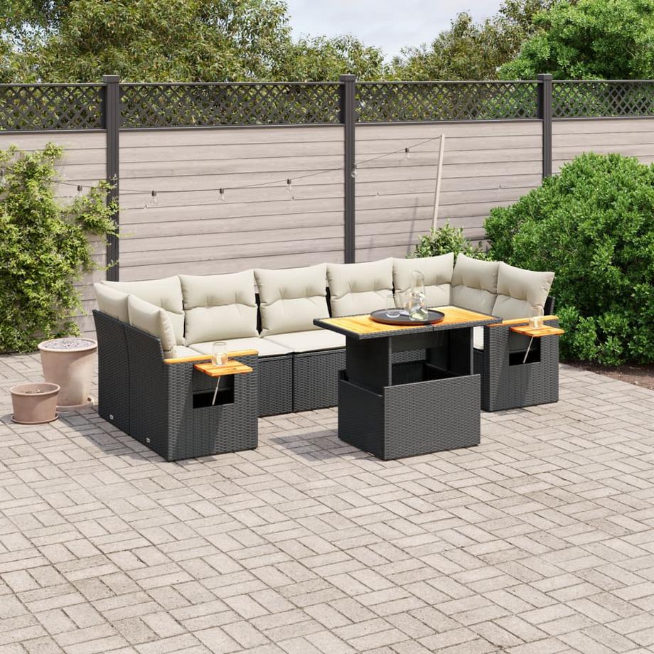 VidaXL Ensemble de canapés de jardin rotin synthétique  