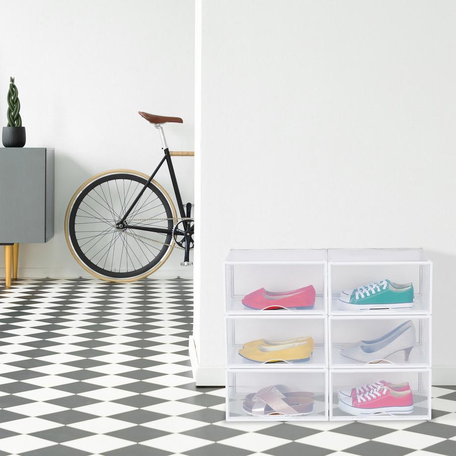 Northix Transparente Schuhkartons, 6er-Pack  