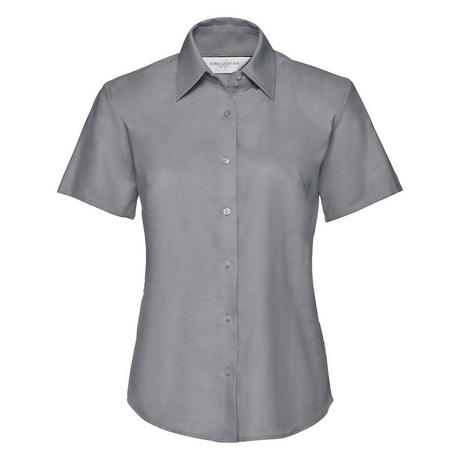 Russell  Collection Easy Care Oxford Bluse, Kurzarm 
