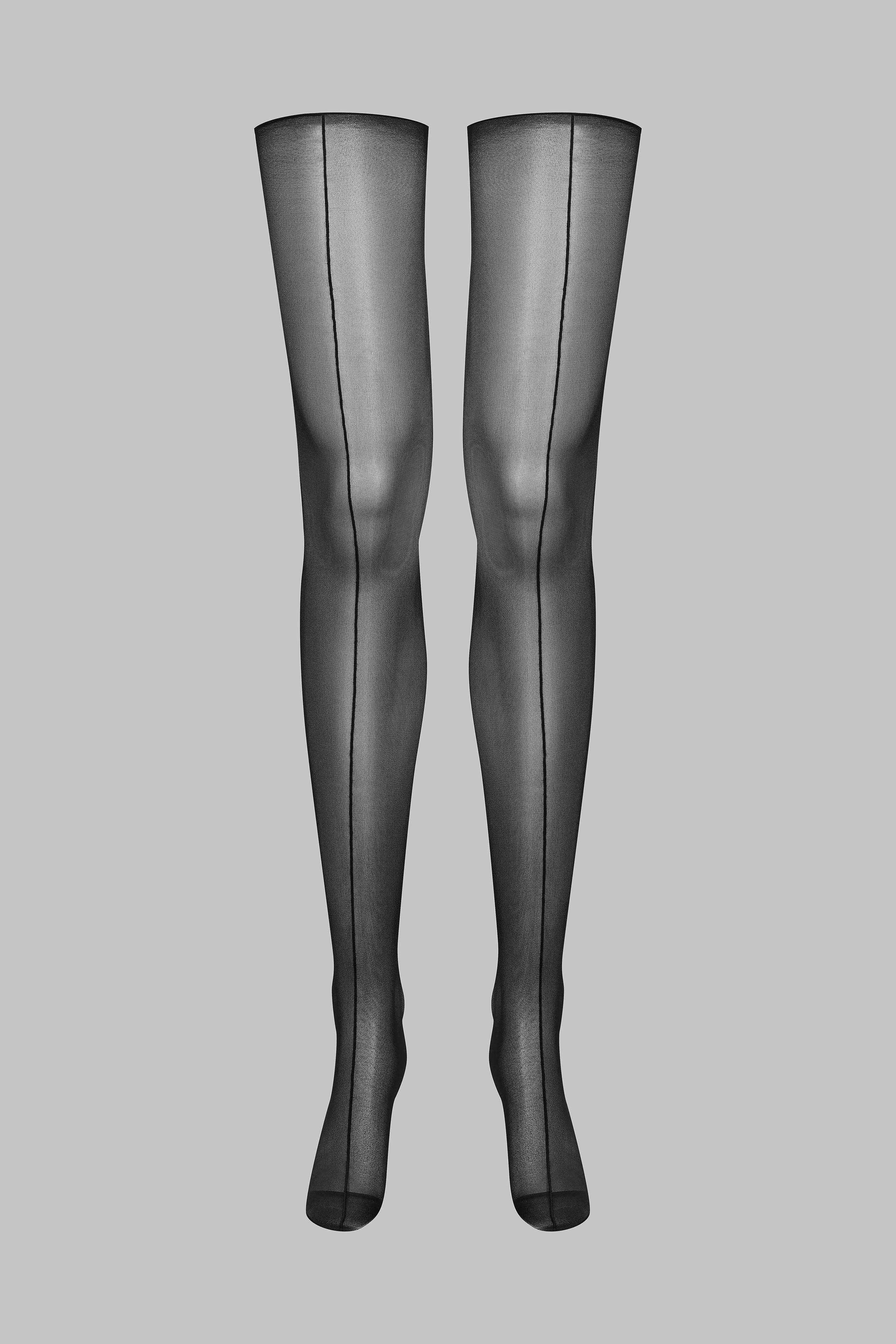 Image of Strümpfe Mit 2 Nähten Gerolltem Schnitt - 20d Damen Schwarz 5