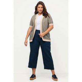 Ulla Popken  Cardigan a palloncino di cotone biologico con mezze maniche 