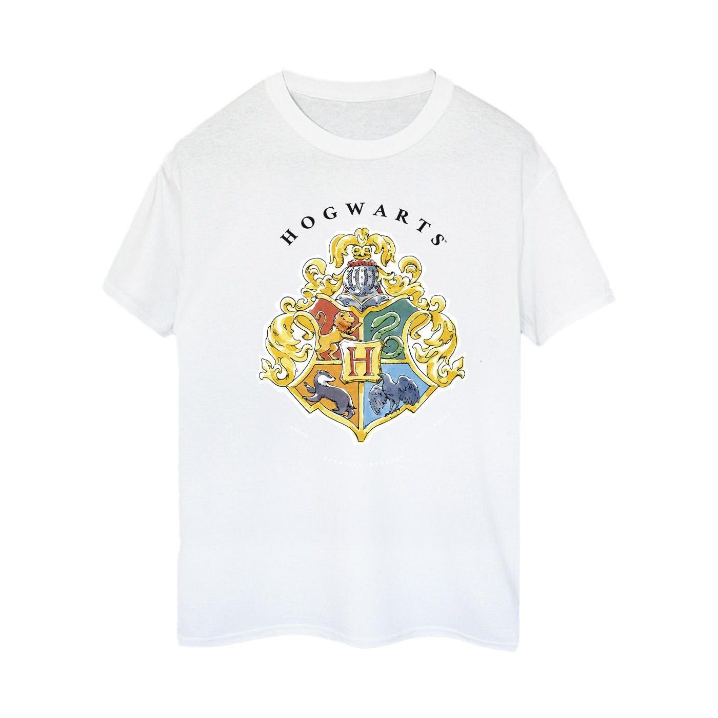 Image of Hogwarts School Emblem Tshirt Damen Weiss 3XL