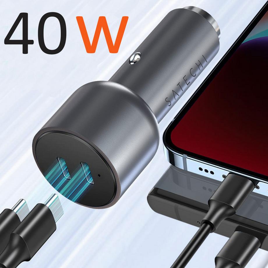 SATECHI  Autoladegerät 2x USB-C 40W Satechi 