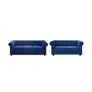 Vente-unique Couchgarnitur 3+2 CHESTERFIELD Samt  