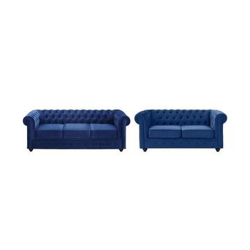 Couchgarnitur 3+2 CHESTERFIELD Samt