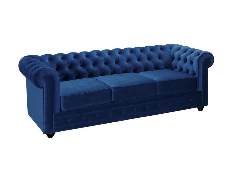 Vente-unique Couchgarnitur 3+2 CHESTERFIELD Samt  