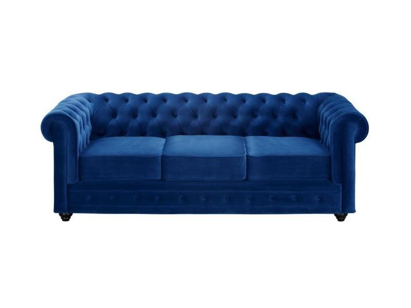 Vente-unique Couchgarnitur 3+2 CHESTERFIELD Samt  