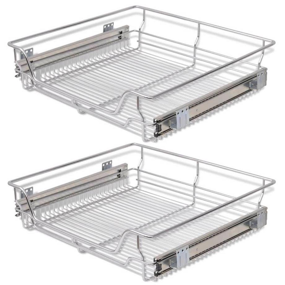 Panier en treillis métallique 2 pcs métal