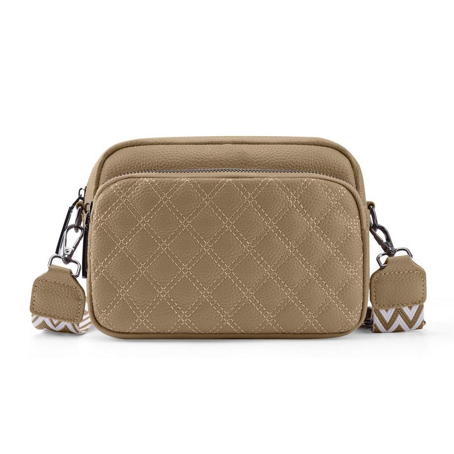 Sac à bandoulière pour téléphone portable , sac à bandoulière en cuir véritable, petits sacs modernes avec large bandoulière et 3 compartiments