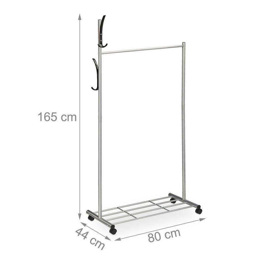 B2X Appendiabiti in argento con ruote  