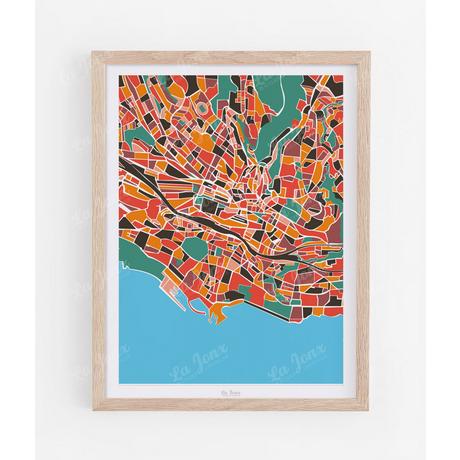 La-Jonx Carte de Lausanne - Poster  