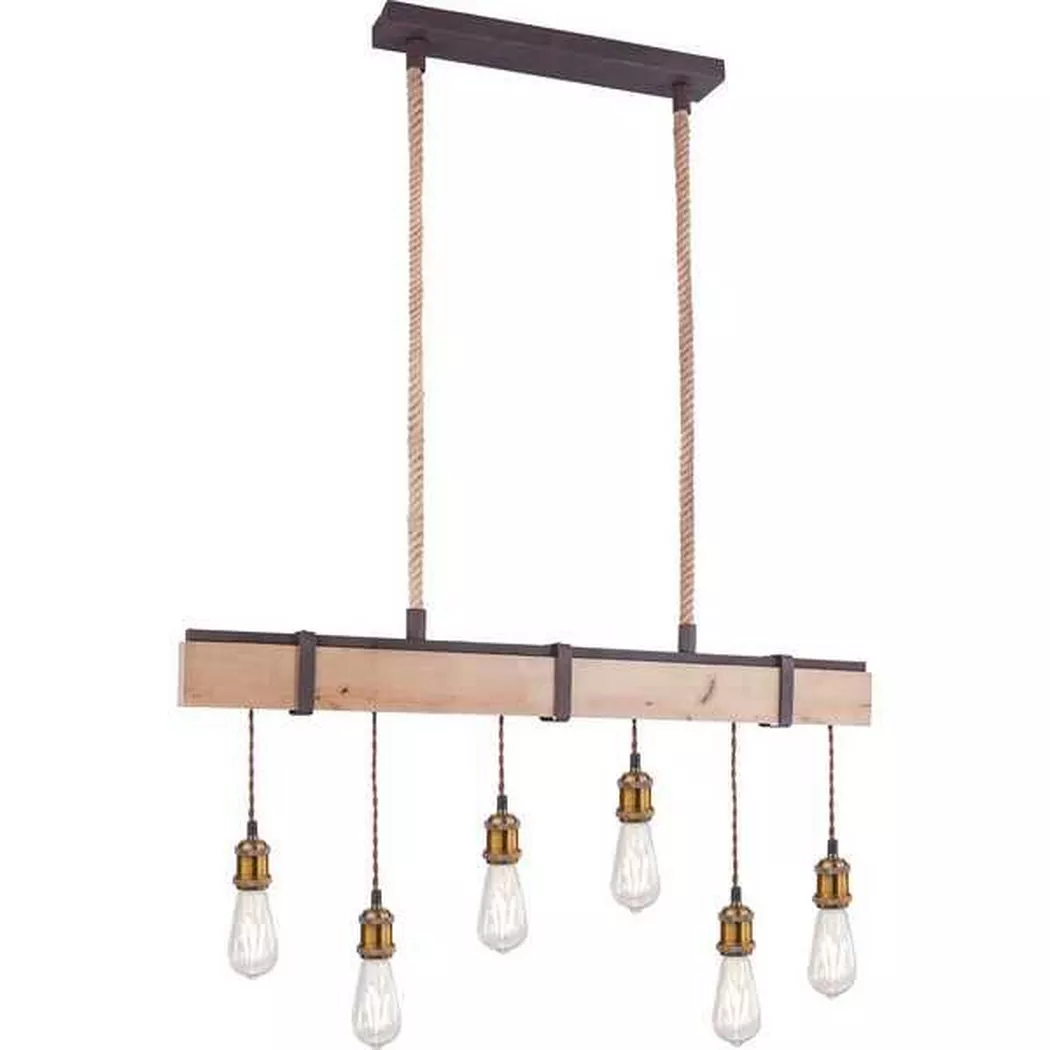 mutoni – Hängeleuchte Metall rostfarben 6xE27, One Size, Multicolor