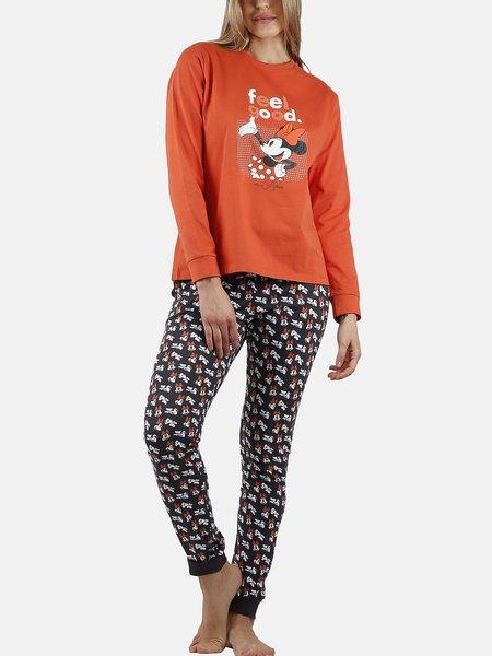 Image of Pyjama Outfit Hose Top Langarm Minnie Legend Disney Unisex Orange S