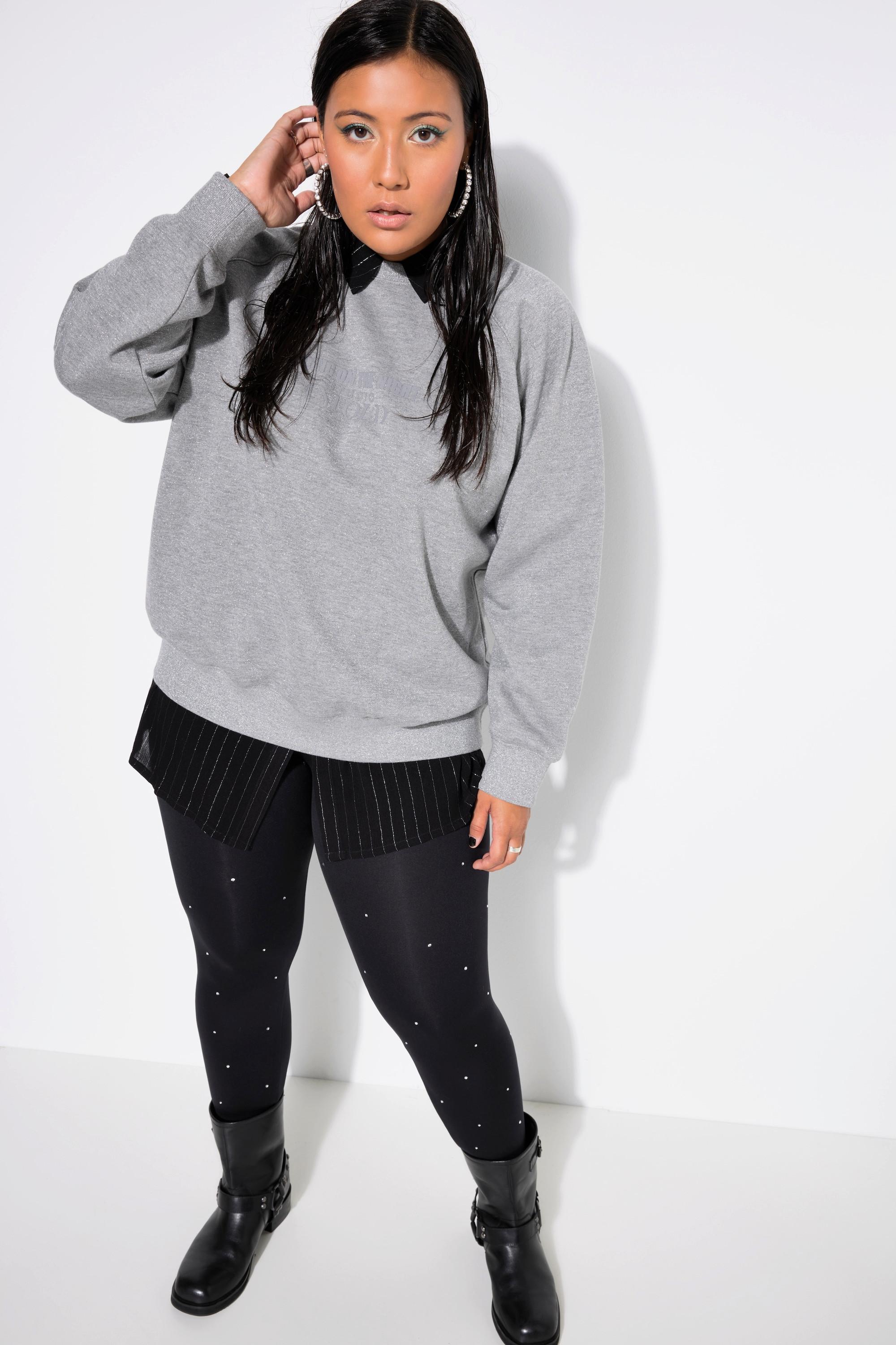 Studio Untold  Sweat oversize. Effet pailleté et message imprimé 