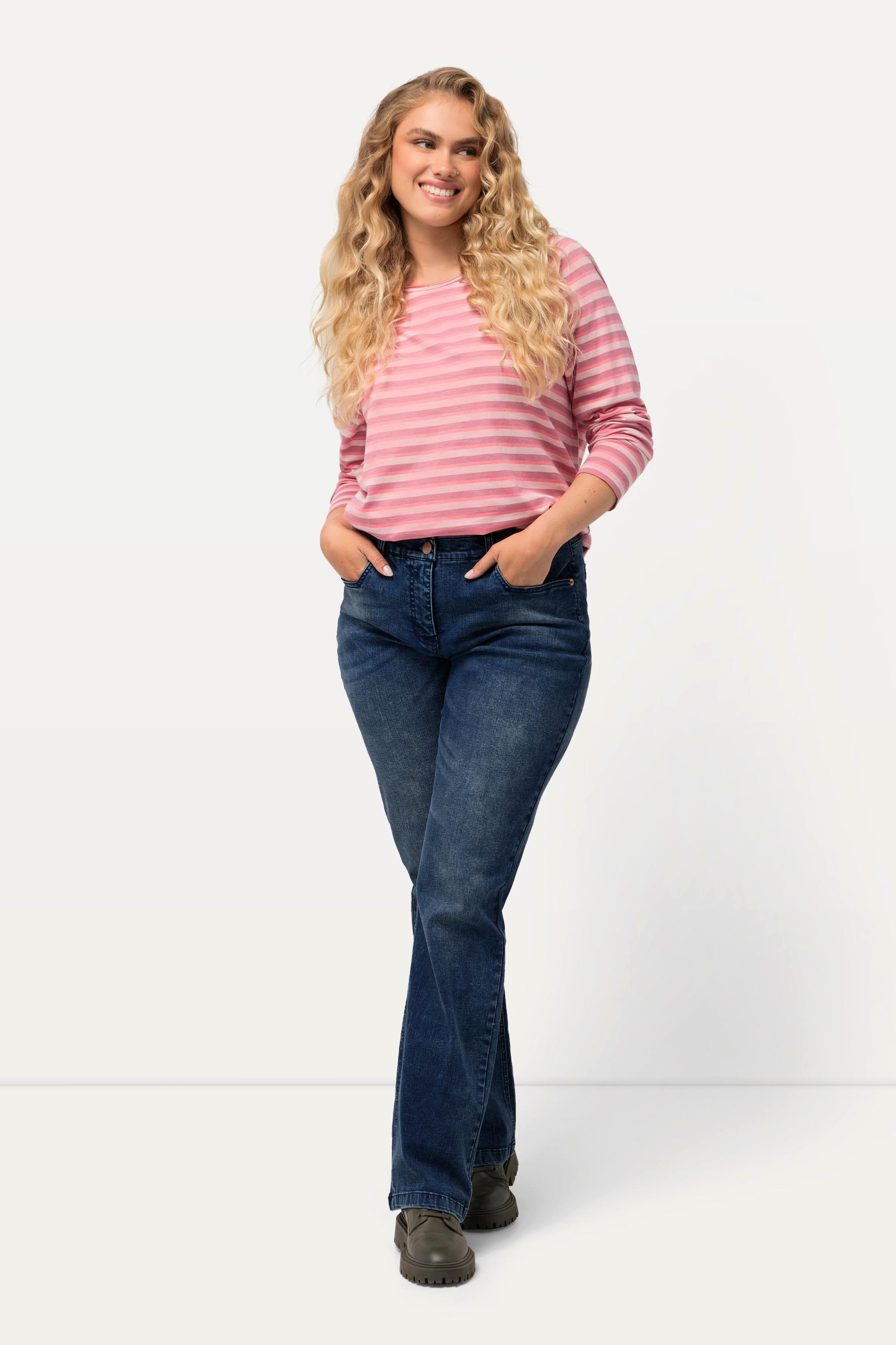 Ulla Popken  Jean Mandy, coupe 5 poches, jambe large 