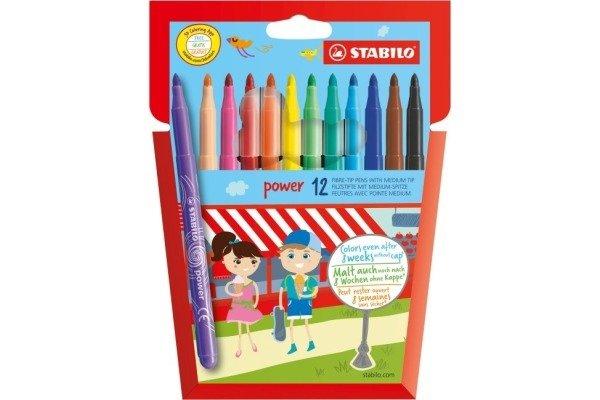 Image of Fasermaler 2mm 280/1201 Power Fasermaler 12 Stück Fasermaler 2mm 280/1201 Power Fasermaler 12 Stück