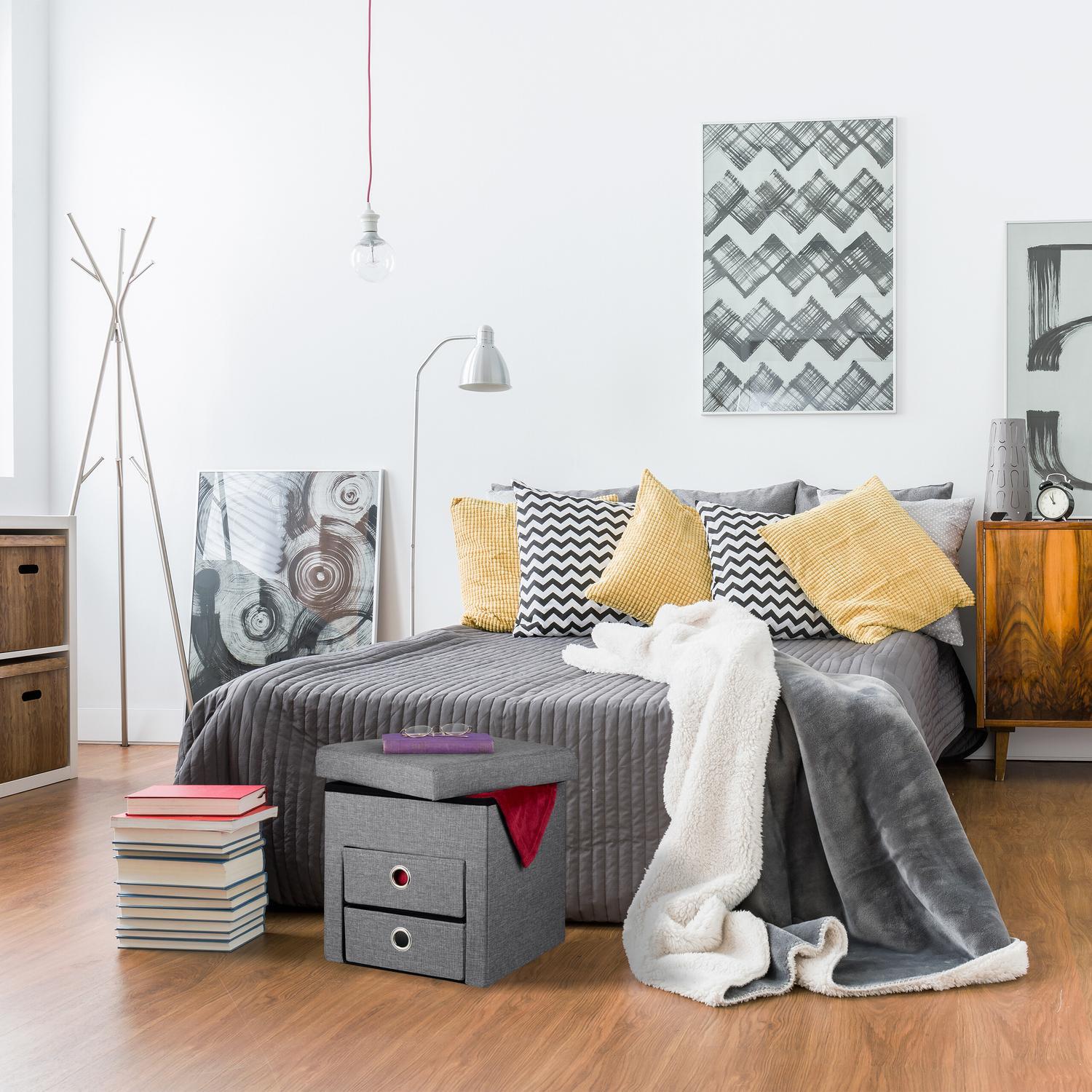 Northix Palette mit Stauraum 2 Schubladen  