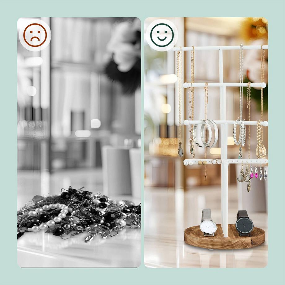 Northix  Porte-bijoux en bois et fer 