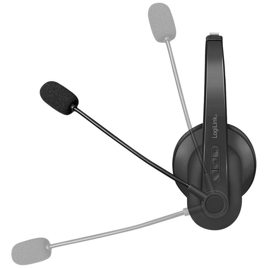 LogiLink  Bluetooth Mono Headset mit Ladestation, Mikrofon 